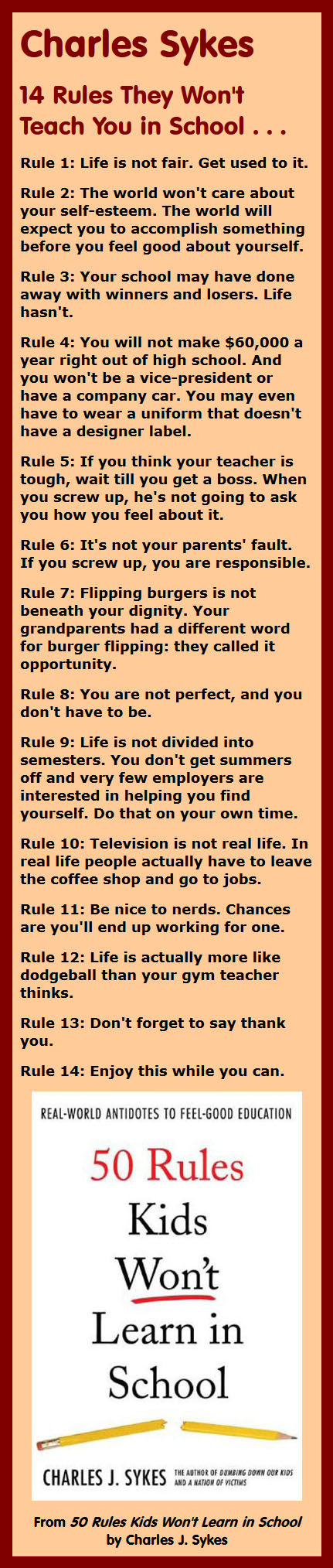 14 Rules of Life They Don't Teach in School